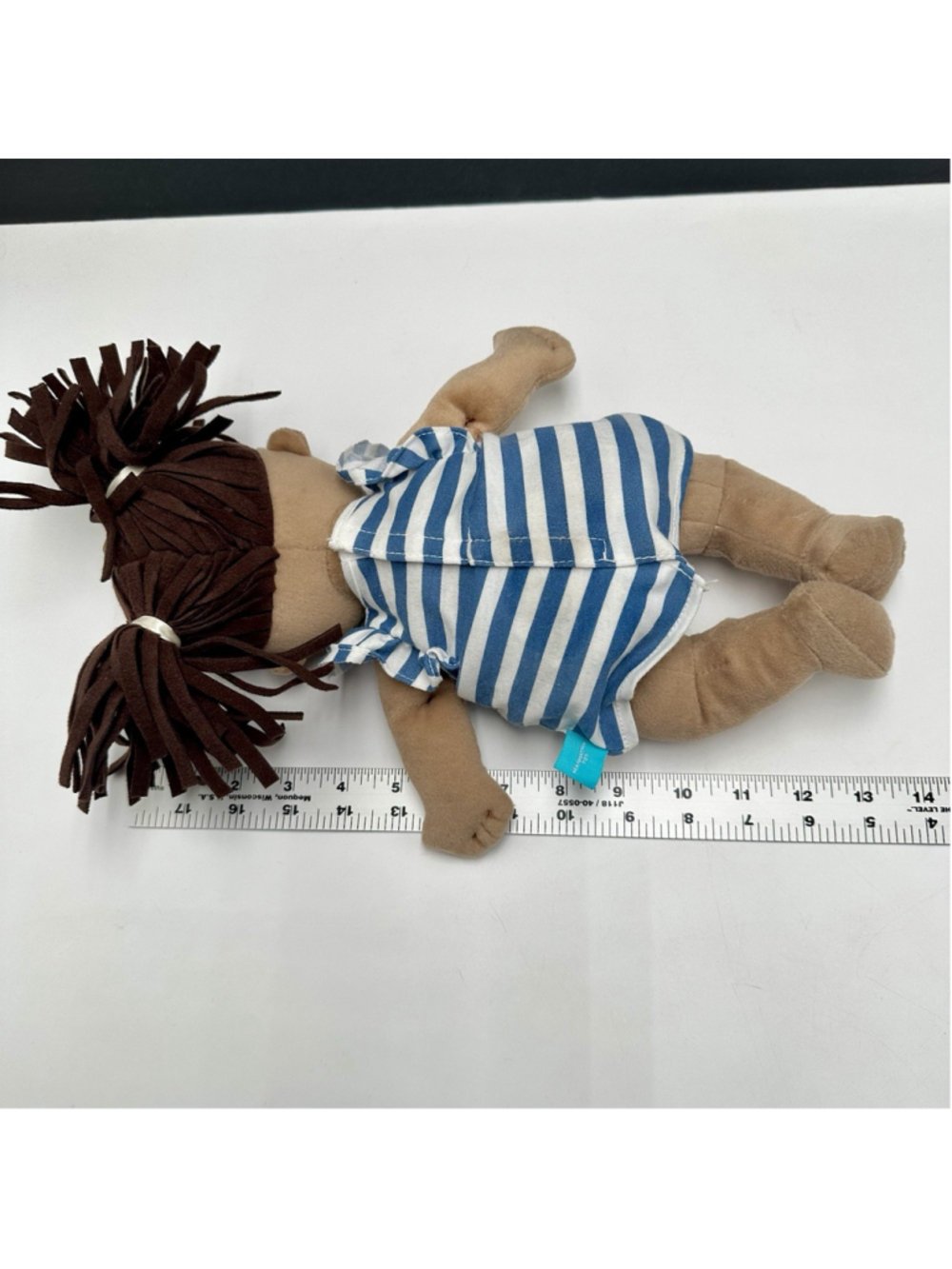 Manhattan Toy Baby Stella Stuffed Doll w/Brown Hair 15” VGUC Soft Play Ragdoll - Picture 7 of 7